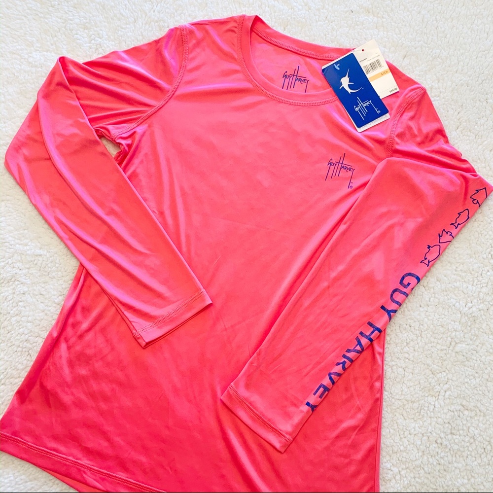 GUY HARVEY PINK FISHING LONG SLEEVE SHIRT SPORTS